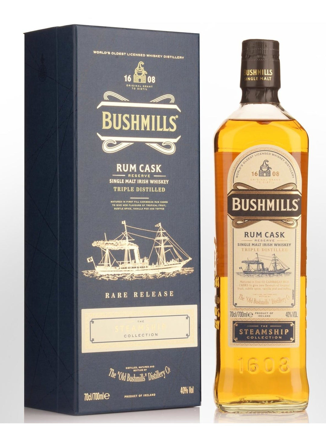 Bushmills The Steamship Rum Cask Reserve Single Malt Irish Whiskey (700ml)