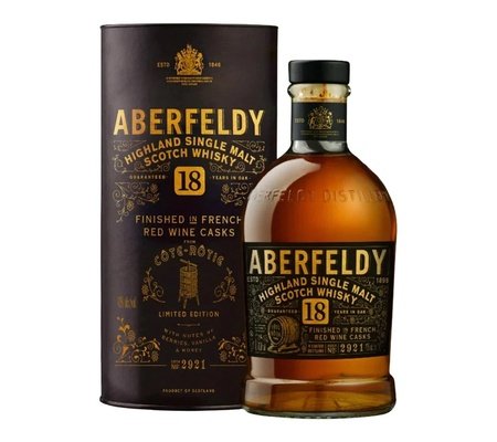 Aberfeldy 18 Year Old French Red Wine Cask Finish Single Malt Scotch Whisky (700mL)