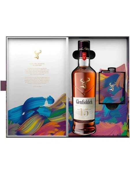 Glenfiddich 15 Year Old Limited Edition Design + Flask Single Malt Scotch Whisky (700mL)