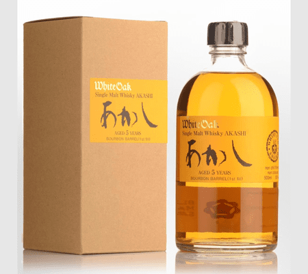 White Oak Akashi  5 Year Old Bourbon Barrel  Single Malt Japanese Whisky (500ml)