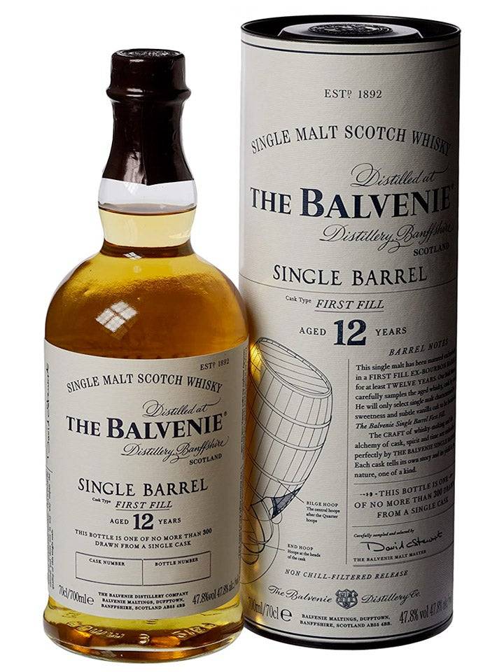 Balvenie 12 Year Old Single Barrel First Fill Single Malt Scotch Whisky 700mL